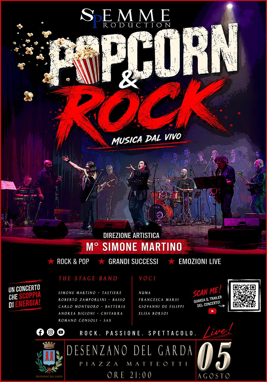 Locandina di Popcorn & Rock — Desenzano del Garda, 5 agosto 2026
